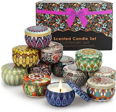 CREASHINE Candles Gifts For Women Scented Candle Set 12 Pack Vegan Candles Gift • £29.63