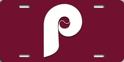 MLB Philadelphia Phillies Retro Maroon With White P Car Truck SUV  License Plate • $18.99