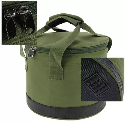 Carp Fishing Bait Bin Bucket With Handles And Zip Top For Pop Up Boilies Pellets • £13.95