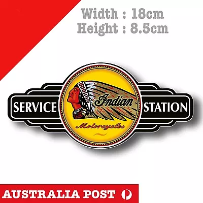 INDIAN Motorcycle Vintage Service Station Logo Sticker • $7.10