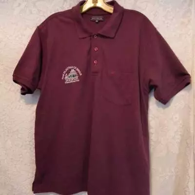 Monte Carlo Mens Polo Shirt Burgundy Short Sleeve Pocket Logo Collar 2XL Vintage • $19.75