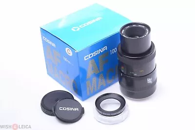 ✅ Canon Af Cosina 100mm 3.5 Ef Mount Macro Lens W/ 1:1 Adapter Lens. Boxed • £181.54