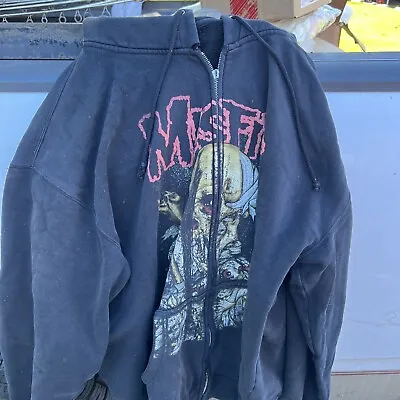 Misfits  Zip Hoodie Heavily Distressed Vintage XXL • $39.99