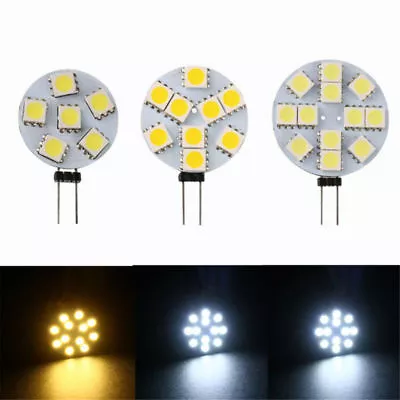 10PCS  G4 5050 SMD 6/9/12 LED Car Boat Light Round Bulb Side-pins Lamp DC 12V • $16.05