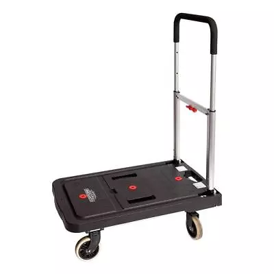 Aluminum Folding Platform Transport Cart Portable 4-Wheel 300 Lbs. Capacity • $94.06