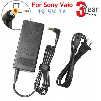 FOR SONY Vaio NEW 19.5V Power Supply Cord Laptop Notebook AC Adapter Charger US • $11.49