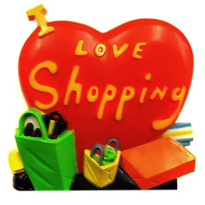 Acme  I Love Shopping  Heart Shaped Magnet Clip  Brand New  • $7.69