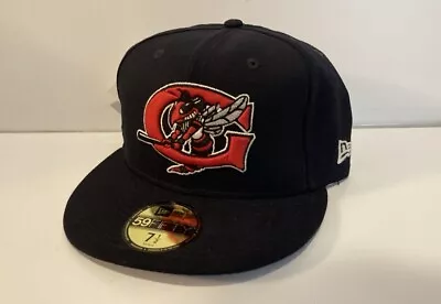 NWT Greensboro Hornets MiLB New Era Baseball Hat Cap Black 7 1/2 Fitted 59Fifty • $29.95