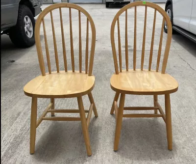 Windsor Chairs — Winsome Brand — Set Of 2 Dining Chairs — Solid Oak • $100