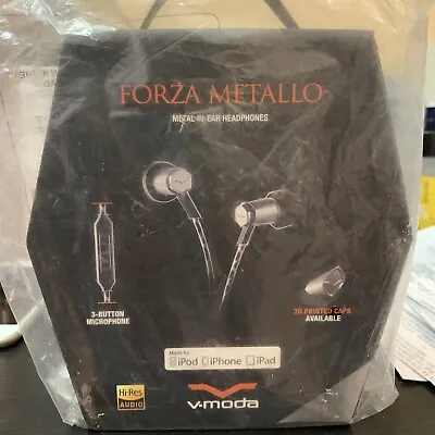 $24.99 • Buy V-Moda Forza Metallo In Ear Wired Headphones Remote Mic New In Box IOS