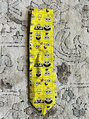 2005 Nickelodeon Sponge Bob Square Pants  Funny Faces  Tie Yellow • $14