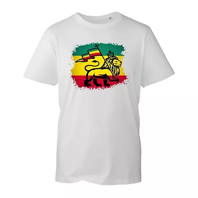 Jamaican Flag T-Shirt Retro Rastafarian Caribbean Sea Religious Country Love Top • £8.99