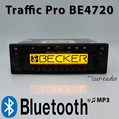 Becker Traffic Pro BE4720 Bluetooth Radio MP3 Navigation 1-DIN CD-R Car Stereo • $355.32