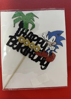 $15 • Buy Sonic Party Supplies Cake & Cupcake Toppers,  Happy Birthday Banner Invite Cards