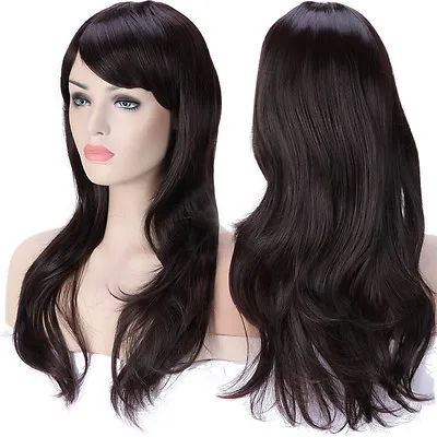 Full Wig Long Curly Straight Synthetic Hair With Blonde Wigs For Women Ladies M7 • $19.32