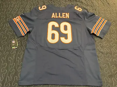 NWT Vtg Stitched JARED ALLEN #69 Chicago Bears Jersey Mens Sz 52 Blue • $59.69