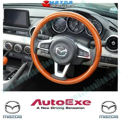 AutoExe LIMITED EDITION Classic Wood Steering Wheel Fit 15-22 Mazda Miata ND MK4 • $639.99