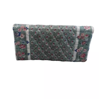 Vera Bradley Vintage Mint Green Floral Wallet Cotton Checkbook Holder Women's • $16