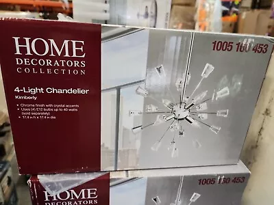 Kimberly 4-Light Crystal And Polished Chrome Sputnik Chandelier Home Decorators  • $40