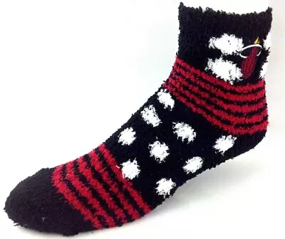 Miami Heat Basketball Homegator Black Red & White Fuzzy Socks • $6.99