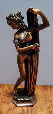 16 Antique Brass Finish Art Goddess Of Love Greece Women Statue Venus Callipyge  • $75