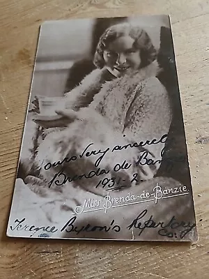 Brenda De Banzie Hand Signed Vintage Postcard • £29.99