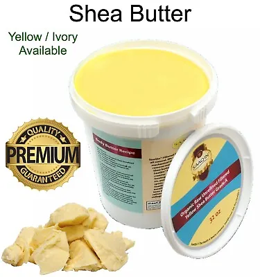 $6.49 • Buy Raw Shea Butter YELLOW / IVORY UNREFINED Organic Raw Natural Africana Ghana
