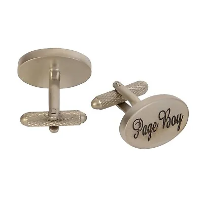 Page Boy Cufflinks By Onyx Art - Gift Boxed - Gun Metal Grey - Wedding • £9.99