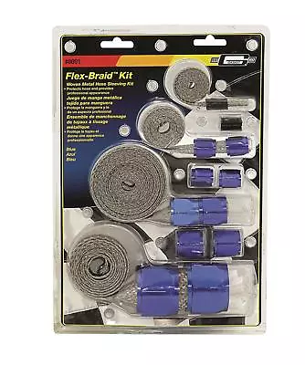 Mr. Gasket 8091 Hose Sleeve Flex-Braid Hose Sleeving Blue Kit • $29.95