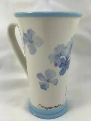 Marjolein Bastin Blue Floral & Butterfly Coffee Tea Tall Mug Cup Flowers • $8.71