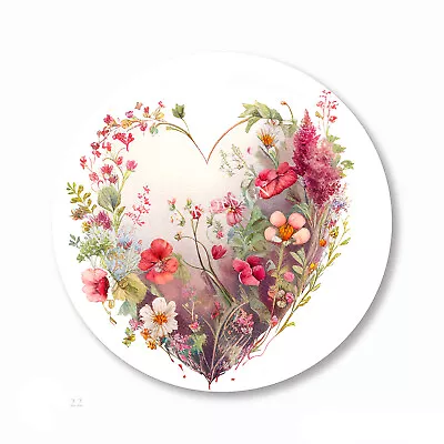 Heart Of Wild Flowers Scrapbook Stickers Envelope Seals Labels Favors • $2.45