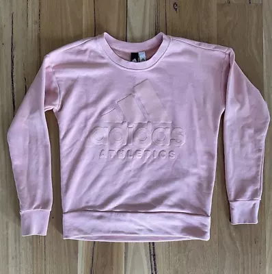 Adidas Ladies Windcheater Size XS Pink Long Sleeve Cotton Blend • $29.95