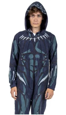 Bioworld Marvel Black Panther Men’s One Piece Pajama Costume Size Small NWT • $5