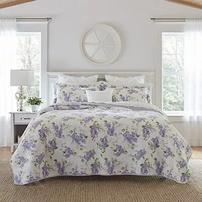 Laura Ashley Home - Keighley Collection - Quilt Set - 100% Cotton Reversible L • $98.18