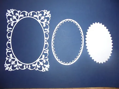 6 X Die Cut Fancy Frames With 2 X Inners   (18 X Pieces In Total) • £1.30