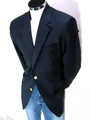 Ralph Lauren Blazer Mens 42L Wool Navy Sport Coat Single Vent Suit Jacket • $44.99