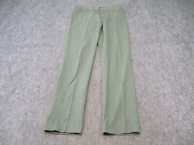 J Crew Pants Mens 32 Green Flat Front Straight Leg Bowery Slim Fit 32x31 • $19.97