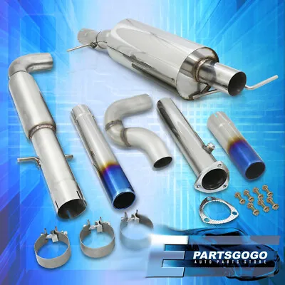 $203.99 • Buy For 99-05 VW Jetta / Golf 1.8T 3  Piping Burnt Catback Exhaust System 2.5  Tips