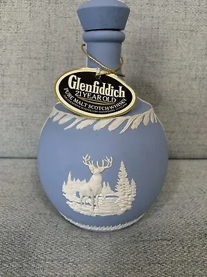 Wedgwood Jasperware Glenfiddich Scotch Whiskey Decanter • $160