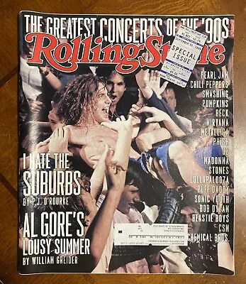 Rolling Stone Magazine September 30 1999 Pearl Jam Eddie Vedder • $12.99