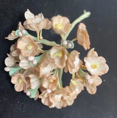 Vintage Miniature Flower Cluster 1 Bouquet Made In Japan Peachy Pink • $6.79