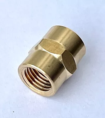 New Brass 1/4  NPT Coupling - Female To Female - Free Shipping From USS • $4.89