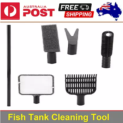 $9.97 • Buy 5 Pcs Water Aquarium Cleaning Tool Fish Tank Gravel Vacuum Glass Cleaner Brush