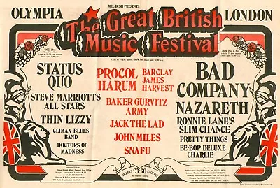 0651 Vintage Music Poster Art - The Great British Music Festival  • £6.99