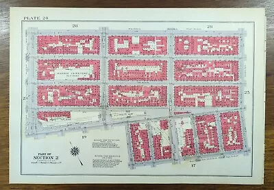 £130.27 • Buy Vintage 1934 EAST VILLAGE MANHATTAN NEW YORK CITY NY ~ BROMLEY Land Map NOHO