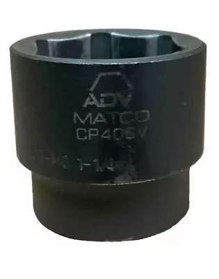 MATCO Tools CP406V 1/2  Drive 1-1/4  SAE 6 PT ADV Impact Socket -Black • $12