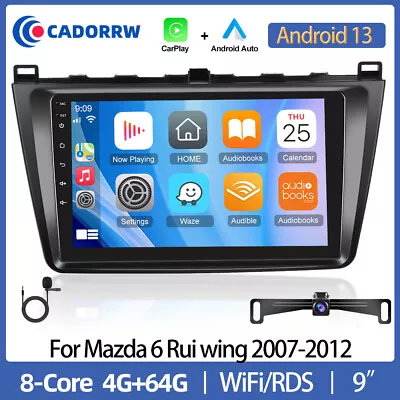 For Mazda 6 2007-2012 Head Unit Car Stereo Radio Android 13 GPS Carplay 4GB+64GB • $259.99