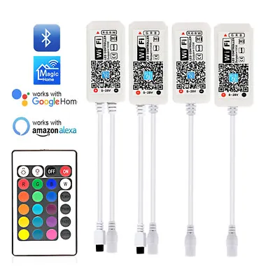 WiFi Led Controller 5V 12V 24V 5050/3528 RGB RGBW Single Color Strip F Alexa/APP • $0.99