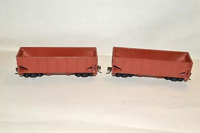 HO Scale Marx Unlettered 2 Bay Coal Hopper Car Train Lot Set Of 2 • $2.25