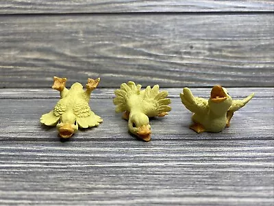Vintage Yellow Duck Duckling Resin Figurines 2” Lot Of 3 • $23.99